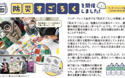 防災すごろくを開催しました！　ワンダーフレンズ金沢